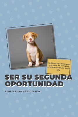 Cachorro de segunda oportunidad blue modern-bold