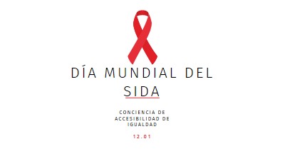 Aumentar la concienciación sobre el SIDA white modern-simple