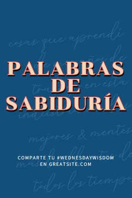 Palabra a los sabios blue modern-simple