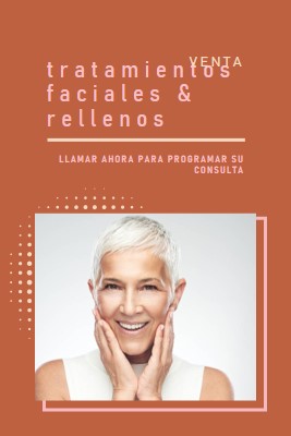 Venta de tratamientos faciales y rellenos orange modern-geometric-&-linear