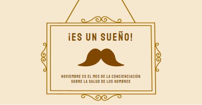 Bigotes para noviembre brown vintage-retro