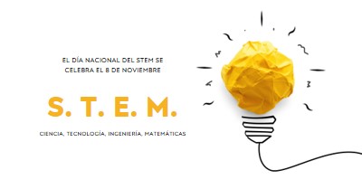 Ciencia, tecnología, ingeniería, matemáticas yellow modern-simple