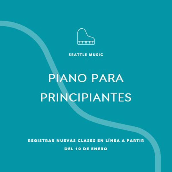 Clases de piano blue modern-simple