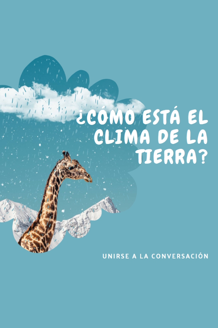 Hablemos sobre el cambio climático blue whimsical-color-block