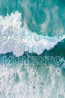 Disfruta del momento blue modern-simple