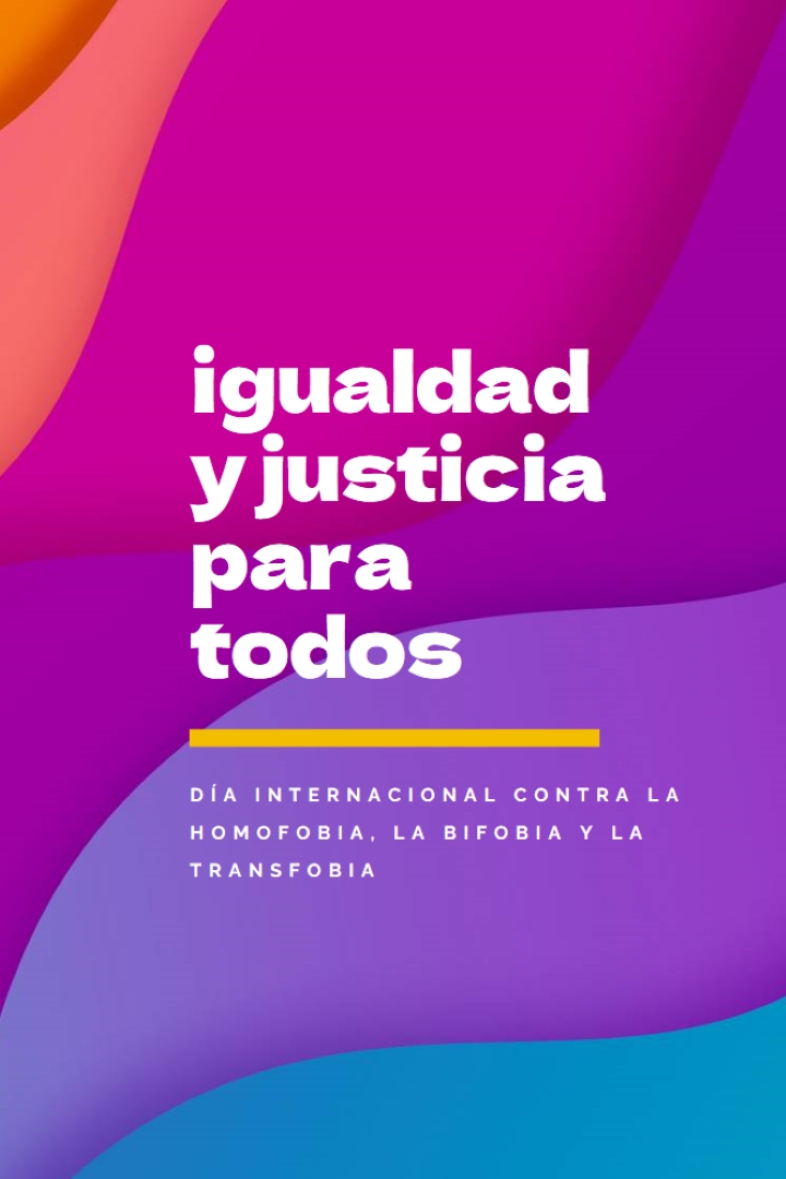 Día Internacional de Honor contra la Homofobia purple modern-bold