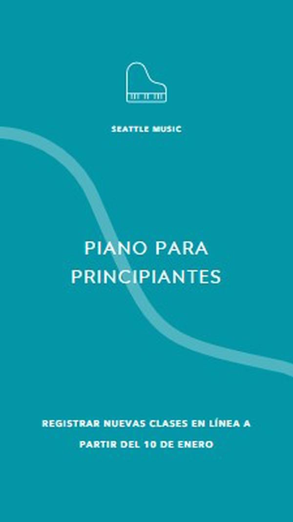 Clases de piano blue modern-simple