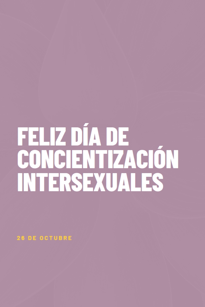 Feliz Día de concienciación intersexuales purple modern-bold