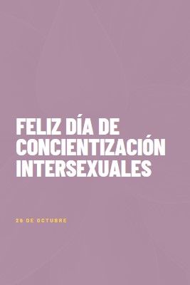 Feliz Día de concienciación intersexuales purple modern-bold