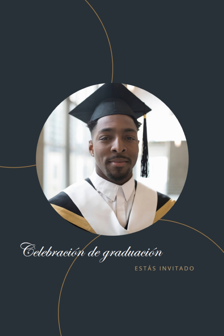 Invitación a la graduación blue modern-simple