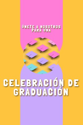 Unirse a la celebración de graduación yellow whimsical-color-block