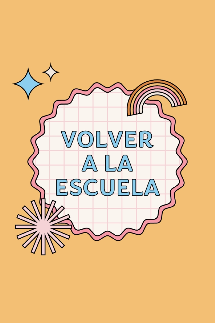 Deslumbrar a la escuela orange vintage-retro