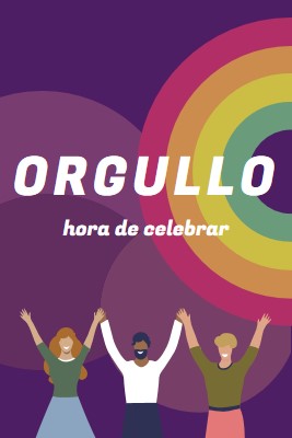 Celebrar el orgullo purple modern-bold