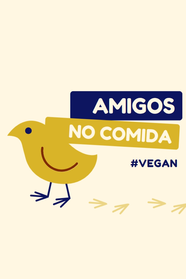 Amigos, no comida yellow whimsical-color-block