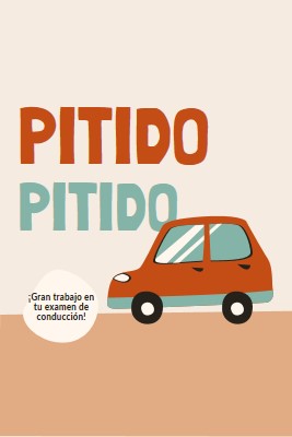 ¡Pitido pitido! orange whimsical-color-block