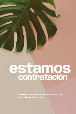 Estamos contratando trabajadores estacionales pink modern-simple