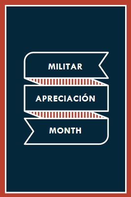 Celebración del mes de la apreciación militar blue modern-simple