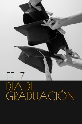 Feliz día de graduación black modern-simple