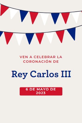 Ven a celebrar la coronación red modern-simple