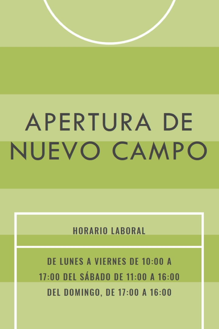 Objetivos de campo green modern-geometric-&-linear