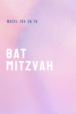 Celebrando tu bat mitzvah pink modern-simple