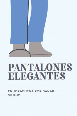 Pantalones elegantes blue modern-color-block