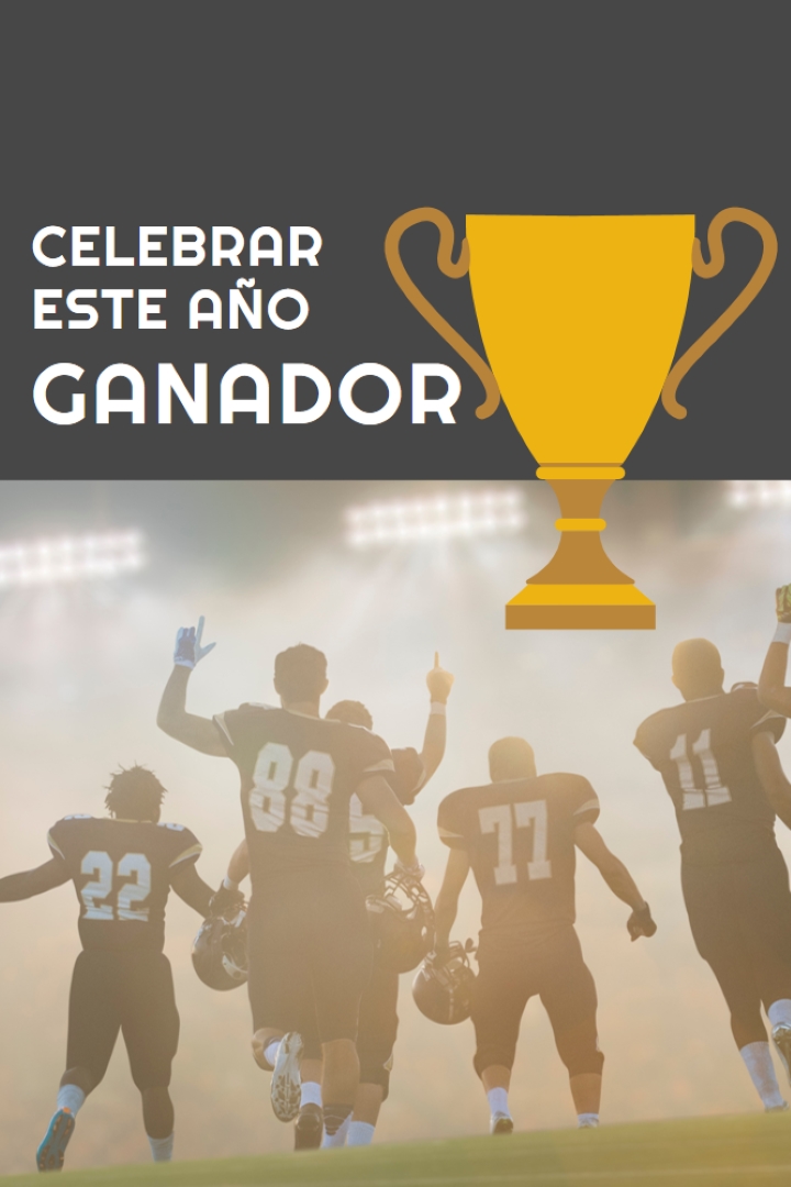 Celebrar al ganador blue modern-simple