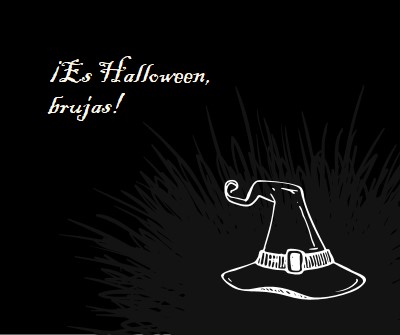 Es Halloween black whimsical-line