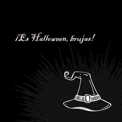 Es Halloween black whimsical-line