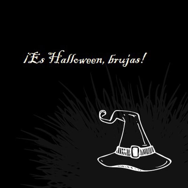 Es Halloween black whimsical-line