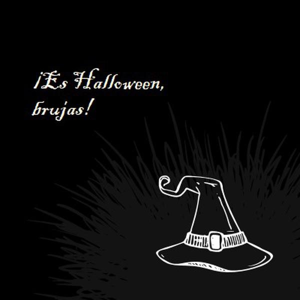 Es Halloween black whimsical-line