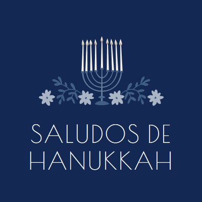 Saludos de Hanukkah blue modern-simple