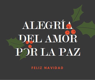 Paz, amor, alegría gray modern-simple