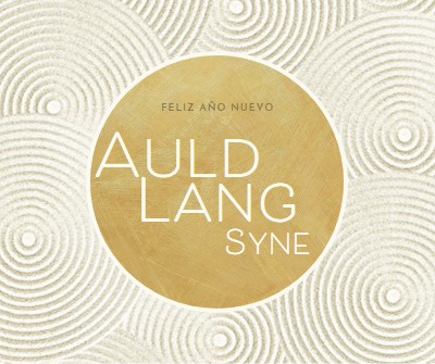 Feliz año nuevo (auld lang syne) white modern-simple