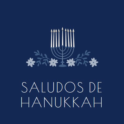 Saludos de Hanukkah blue modern-simple