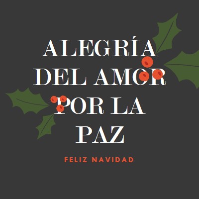 Paz, amor, alegría gray modern-simple