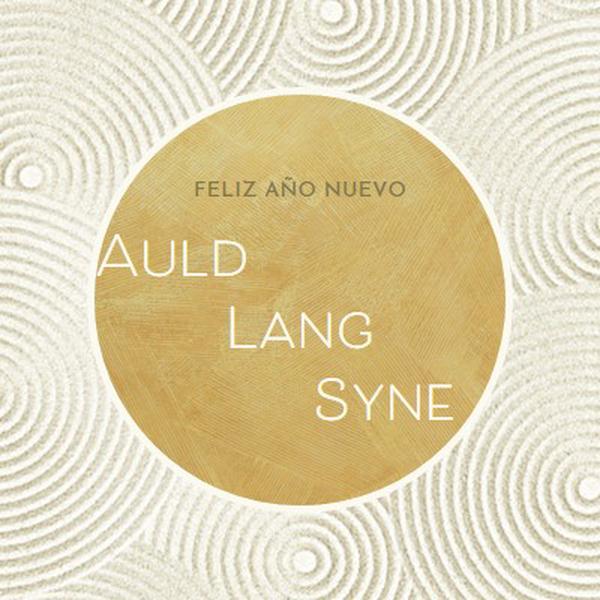 Feliz año nuevo (auld lang syne) white modern-simple