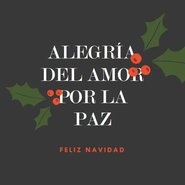 Paz, amor, alegría gray modern-simple