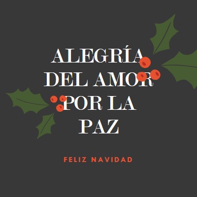 Paz, amor, alegría gray modern-simple