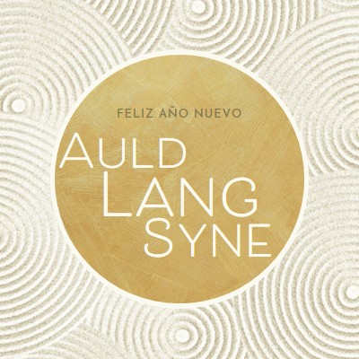 Feliz año nuevo (auld lang syne) white modern-simple