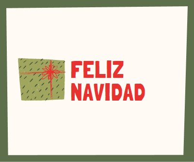 Regalo feliz de Navidad white whimsical-color-block