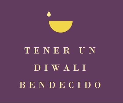 Bendiciones de Diwali purple modern-simple