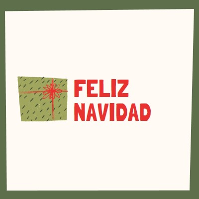 Regalo feliz de Navidad white whimsical-color-block