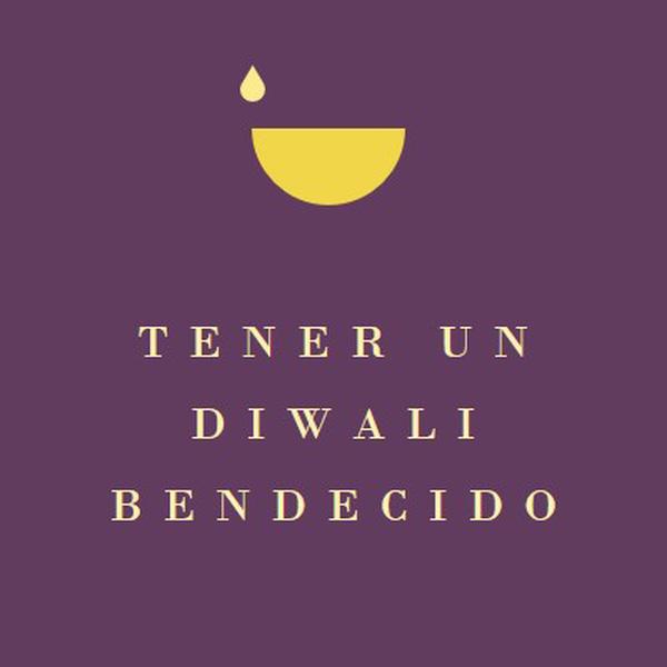 Bendiciones de Diwali purple modern-simple