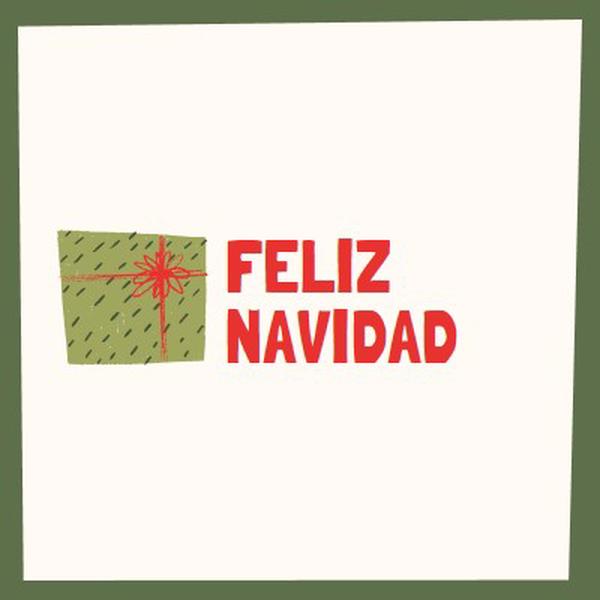 Regalo feliz de Navidad white whimsical-color-block