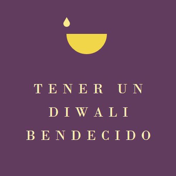 Bendiciones de Diwali purple modern-simple