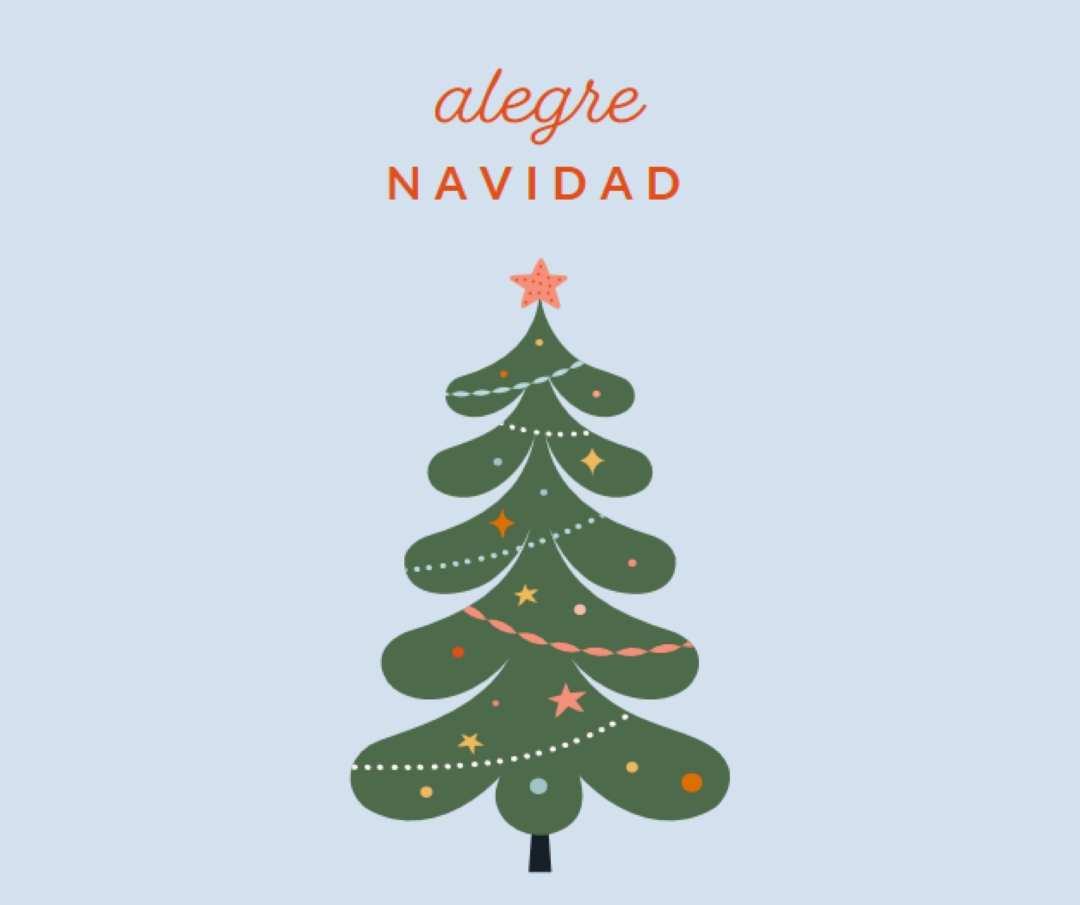 O Árbol de Navidad green whimsical-color-block