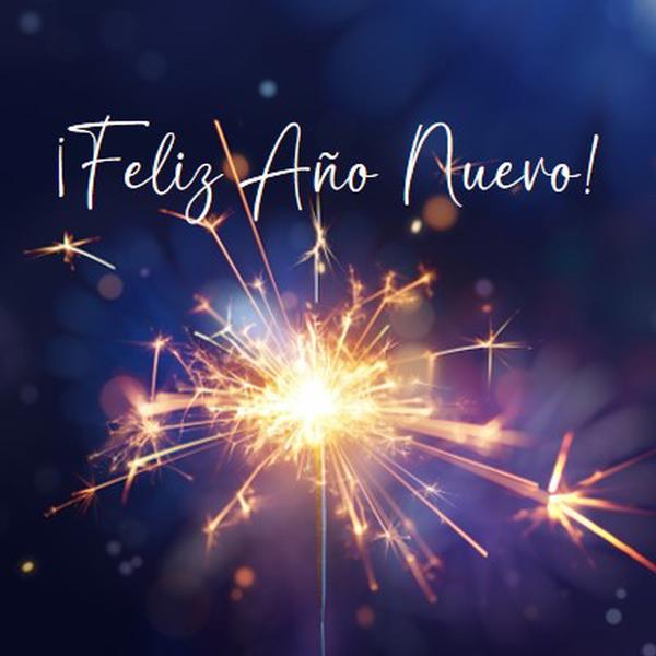 ¡Feliz Año Nuevo! blue modern-simple