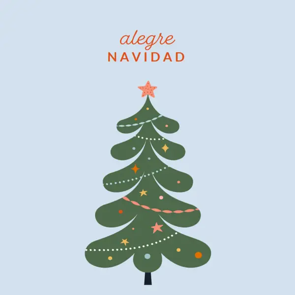 O Árbol de Navidad green whimsical-color-block