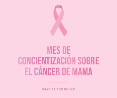 Mes de concientización sobre el cáncer de mama pink modern-simple